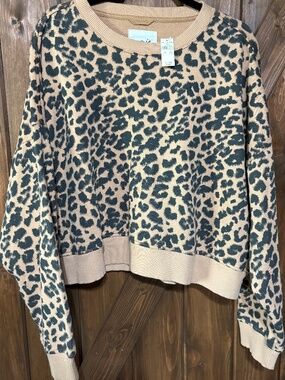 Aerie leopard sweatshirt